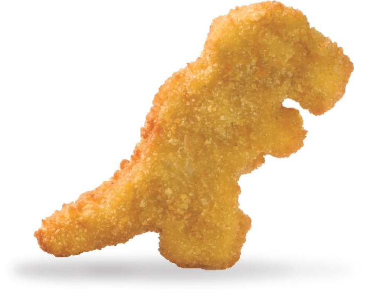 Dino chicken nugget.